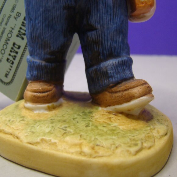 Homco Denim Days School Days Figurine #1513 Kids Boy Girl Americana Vintage tag - Picture 15 of 16